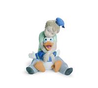 NAO Mi Amigo Donald. Figura Decorativa de Niño con el Pato Donald en Porcelana Brillo. Escultura Ornamental Infantil de Disney para Celebrar la Amistad
