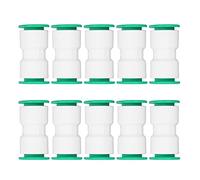 Naroote Accesorios de Conector Rápido de Tubo, Tipo Recto Duradero para Sistemas de Agua Fría, Riego de Spas, Uso Potable, PPR, 10 Uds. (20MM)