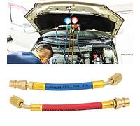 Naroote Adaptador de Aire Acondicionado de Latón, Conector R134A a R12 de Alta Presión para Herramientas de Refrigeración, 2 uds. (R134A a R12)