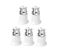 Naroote Adaptador de Bombilla B22 a E27 de 5 Piezas, Portalámparas Convertidor de Enchufe, Adaptador de Carcasa de PC Retardante para Bombillas Tipo E27, Ideal para Iluminación del Hogar
