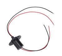 Naroote Anillo Colector Eléctrico, 2 Cables 10 A 250 RPM 22 Mm de Diámetro Colector de Anillo Eléctrico de 360 grados, Conector de Junta de Contactos Giratorios, para Equipos de Prueba y