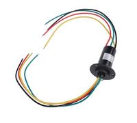 Naroote Anillo Colector Eléctrico 4 Cables 30 A 250 RPM 30 Mm de Diámetro Colector de Anillo Eléctrico de 360 grados, Conector de Junta de Contactos Giratorios, para Equipos de Prueba y Plataforma