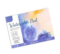 Naroote Bloc de Papel de Acuarela, 200 G, 30 Hojas, Cuaderno de Bocetos de Acuarela, Libro de Papel de Dibujo de Pintura de Artista de Algodón Grueso, Suministros de Arte para Niños, Adultos (SC06-A4)