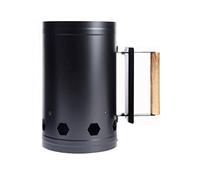 Naroote Encendedor de Chimenea, Encendedor de Carbón de Acero Inoxidable de Alta Eficiencia para Barbacoa en el Patio Trasero, Cocina Al Aire, 1 Unidad (Black)