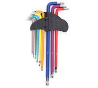 Naroote Juego de Llaves de Tubo Hexagonales, Extralargas, Multicolores, Duraderas, 9 Piezas para Reparación de Bicicletas y Proyectos de Bricolaje, Hechas de Acero 45#