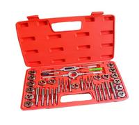 Naroote Juego de Machos y Matrices Métricos, Kit de Herramientas de Roscado M3 M12 de 17 Piezas con Llaves de Machos de Roscar de Acero Al Carbono, Ideal para Reparación de Roscas de Metal Común de