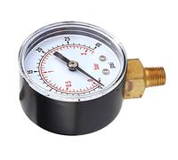 Naroote Manómetro de 50 Mm con Esfera de Lectura Clara para Medios No Corrosivos, Aceite, Agua, Gas, 1/8 BSPT (0-30 psi 0-2bar)