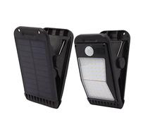 Naroote Nuevas Luces Solares, Lámpara de Clip Solar de Carga USB para Jardín (Luz blanca)