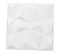 Naroote Panel de Pared 3D, Paneles Decorativos Texturizados para Decoración de Interiores, Sala de Estar, PVC Blanco, 19,7x19,7 Pulgadas, Paquete de 12