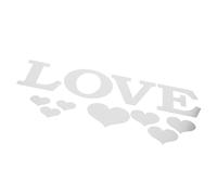 Naroote Pegatinas de Pared con Espejo en Forma de Corazón, Pegatinas Decorativas 3D para Dormitorio y Sala de Estar, PVC, Juego de 11 (SILVER)