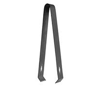Naroote Pinza para Hielo Duradera, Diseño Delgado, Pinza para Cubos de Azúcar de Acero Inoxidable, Ideal para Servicio de Cócteles (chapado en negro)