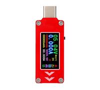 Naroote Probador de Cargador con Pantalla a Color TC64, Detector de Corriente de Voltaje Preciso para Teléfonos Móviles, Portátiles, Bancos de Energía, LCD HD de 0,96 Pulgadas