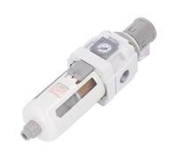 Naroote Regulador de Filtro de Compresor de Aire, Presión Diferencial con Manómetro para Herramientas Neumáticas, Latón ABS, 1 Pieza