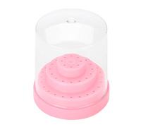 Naroote Soporte de Plástico para Taladro de Uñas, Organizador de Exhibición Duradero de 48 Agujeros para Uso en Salón, Rosa/azul/naranja/blanco, 3,1x3,1x3,7 Pulgadas, Soporte para Taladro de