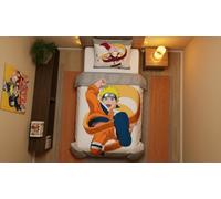 Naruto Funda Nórdica Cama 90 140x200 + Funda Almohada 65x65 100% Algodón