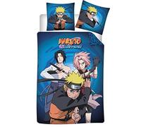 Naruto Juego de ropa de cama infantil de 140 x 200 cm y funda de almohada de 63 x 63 cm…