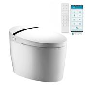 Nashi Aldara iPlus 5 - Inodoro Inteligente estilo japones | wc con App móvil y mando tapa automática, calefactable, chorrito y secado | Salida dual suelo o pared