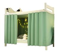 NASSMOSSE Cortinas Opacas para litera, 2 Paneles, Cortina de privacidad para litera con Cuerda y Ganchos para el hogar, Dormitorio, Estudiantes universitarios, 47 x 79 Pulgadas, Color Verde