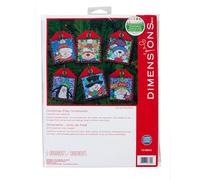 Natale Pals ornamenti contati Cross Stitch Kit-4-1/2 "alto Set di 6