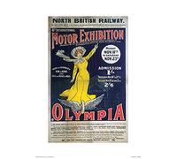 National Railway Museum Pyramid International - Póster de Londres Olympia-Mounted impresión Memorabilia 30 x 40 cm, Papel, Multicolor, 30 x 40 x 1,3 cm