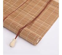 Natural Bamboo Roller Blind,Blackout Bamboo Roman Shades,Light Filtering Wooden Roller Shutters,Custom Room Darkening Roller Bamboo Blinds for Windows,Doors,Porch (W120xH180cm/47x71in)