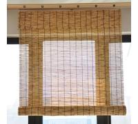 Natural Cortina de Caña Estor Bambú Ventanas Retro Cortina Enrollable Estor Ajustable de Ocultación para Patios Jardín Fácil de Limpiar(42″x48″)