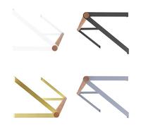 Natural Goods Berlin 2x Perchero de Pared GARD REINICKENDORF | Montaje en Pared | Soportes de Barra de Ropa de Metal en Negro | 130cm Barra para Colgar Ropa de Madera de Europeo | Percheros de Pared