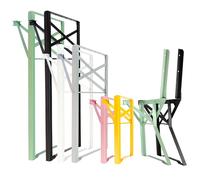 Natural Goods Berlin Juego de 2 mesas Altas con Estructura Plegable (Negro, 105 x 43 cm), Patas de Mesa de Metal en Perfil de Caja para mesas Altas, Estructura Estable para jardín, terraza y Camping