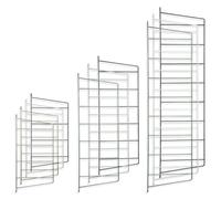 Natural Goods Berlin TEGEL - 2 soportes de pared de metal (6 niveles, 250 mm, color blanco)
