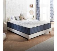 Naturalex - Colchón Híbrido 160x200 cm - Altura 30 cm - PerfectDream - Muelles Ensacados + Espuma Viscoelástica MemoFeel - Blue Látex - Semifirme - Máximo Comfort - Hipoalergénico - Reversible