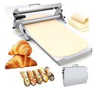 Naturalpowev Máquina Laminadora de Masa, Rodillo Manual de Acero Inoxidable, Grosor Ajustable 0-25 mm, Laminadora Plegable para Pizza, cruasanes, pastelería y Fondant 300-Model
