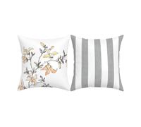 Naturals - funda de cojín estampado - con cremallera - sin relleno - 50x50 cm - 100% algodón - sarah