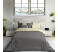 NATURALS - Funda Nórdica Lisa Bicolor Reversible - Algodón Extra Suave - 144 Hilos - Cama 90/105/135/150/180/200 - Fabricado en España