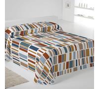 NATURALS ICEHOME - Colcha Bouti Estampada o Lisa para Verano y Entretiempo - Microfibra Extra Suave - Acolchado a Rombos - Cubrecama Reversible (Rendall, Cama 150)