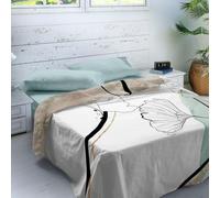 NATURALS - Juego de Sábanas 3 Piezas Cama 135 | 100% Algodón Extra Suave, Transpirable | Encimera 210x270, Bajera 135x200 y F. Almohada 45x155 | Amelia