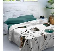 NATURALS - Juego de Sábanas 4 Piezas Cama 150 | 100% Algodón Extra Suave, Transpirable | Encimera 230x270, Bajera 150x200 y 2 F. Almohada 45x90 | Larisa