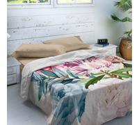 NATURALS - Juego de Sábanas 4 Piezas Cama 150 | 100% Algodón Extra Suave, Transpirable | Encimera 230x270, Bajera 150x200 y 2 F. Almohada 45x90 | Anthony