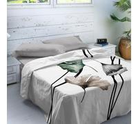 NATURALS - Juego de Sábanas 4 Piezas Cama 180 | 100% Algodón Extra Suave, Transpirable | Encimera 260x270, Bajera 180x200 y 2 F. Almohada 45x110 | DACA