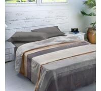 NATURALS - Juego de Sábanas 4 Piezas Cama 180 | 100% Algodón Extra Suave, Transpirable | Encimera 260x270, Bajera 180x200 y 2 F. Almohada 45x110 | Alan