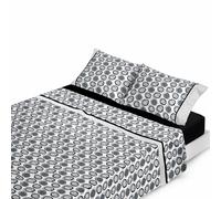 NATURALS - Juego de Sábanas Estampadas 3/4 Piezas - 10 Modelos Diferentes - 50% Algodón 50% Poliéster Extra Suave - 144 Hilos - Incluye Sábana Bajera + 1/2 Fundas de Almohada - Cama 90/105/135/150/180