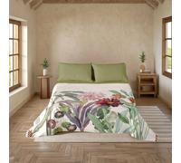 NATURALS - Juego de Sabanas Estampado - 100% Algodón Extra Suave - Incluye Sábana Encimera + Funda/s de Almohada + Sabana Bajera - Fabricado en España - Modelos Florales - Cama 90/135/150/180