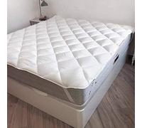 NATURALS Topper Cubrecolchón, 400 gr, Color Blanco (150 cm)