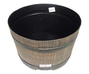 Nature Base colectora de agua en forma de barril 50 litros marrón