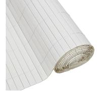 Nature Biombo de caña de PVC de doble cara Blanco 1 x 3 m