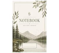Nature Notebook: Minimalist Forest & Mountain Journal with Name Box | Lined Notebook for Notes, Ideas & Daily Writing