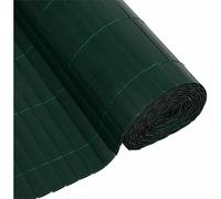 Nature Pantalla de caña de PVC de doble cara Verde 1 x 3 m