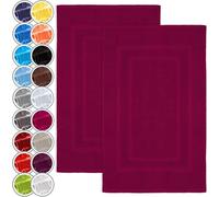 NatureMark Alfombrillas de baño en Paquete de 2 Unidades, 100% algodón, 50 x 80 cm, Alfombrillas de Ducha en Paquete Doble, Color: Rosa