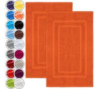 NatureMark Alfombrillas de baño en Paquete de 2 Unidades, 100% algodón, 50 x 80 cm, Alfombrillas de Ducha en Paquete Doble, Color: Terracota