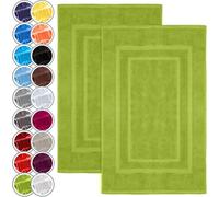 NatureMark Alfombrillas de baño en Paquete de 2 Unidades, 100% algodón, 50 x 80 cm, Alfombrillas de Ducha en Paquete Doble, Color: Manzana Verde