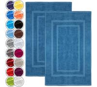 NatureMark Alfombrillas de baño en Paquete de 2 Unidades, 100% algodón, 50 x 80 cm, Alfombrillas de Ducha en Paquete Doble, Color: Azul Real
